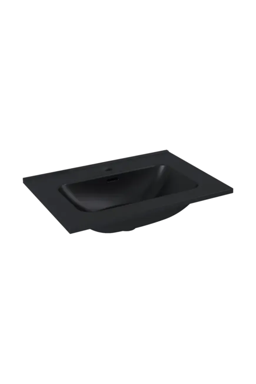 Atlantic wastafel Skappa zwart keramiek 60 cm