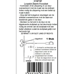 Deursloten|Cilinders > ATZ Insteekslot loopslot met zwarte voorplaat Doorn 50mm