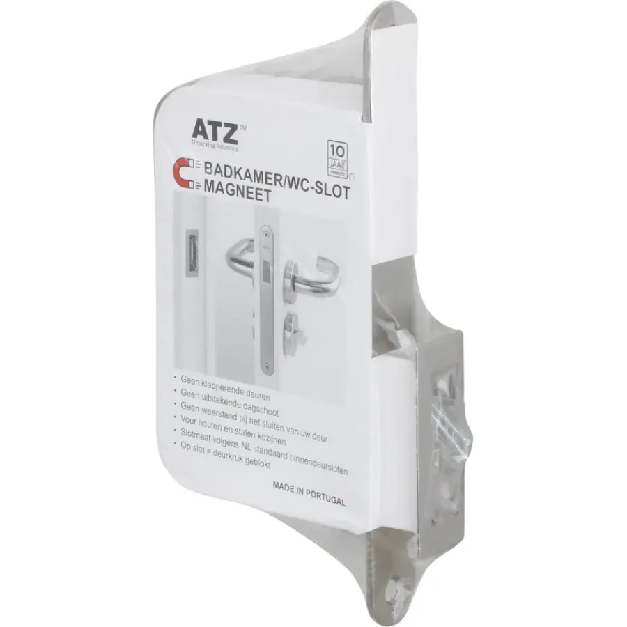 Deursloten > ATZ Magneet insteekslot badkamerslot/wc-slot met RVS voorplaat Doorn 50mm