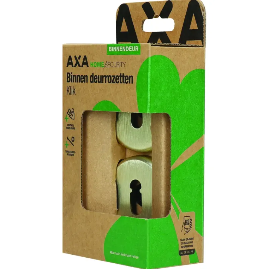 Deurbeslag Binnendeur|Deurbeslag Binnen > AXA binnendeur rozet klik rond blind met sleutelgat goud