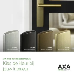 Deurbeslag Binnendeur|Deurklinken > AXA deurkrukset Curve Blok aluminium blindschild