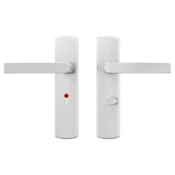 Deurbeslag Binnendeur|Deurklinken > AXA deurkrukset Curve Blok aluminium blindschild zilver wc-/badkamersluiting 63/8