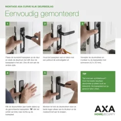 Deurbeslag Binnendeur|Deurklinken > AXA deurkrukset Curve Blok aluminium rozet met cilinderplaat