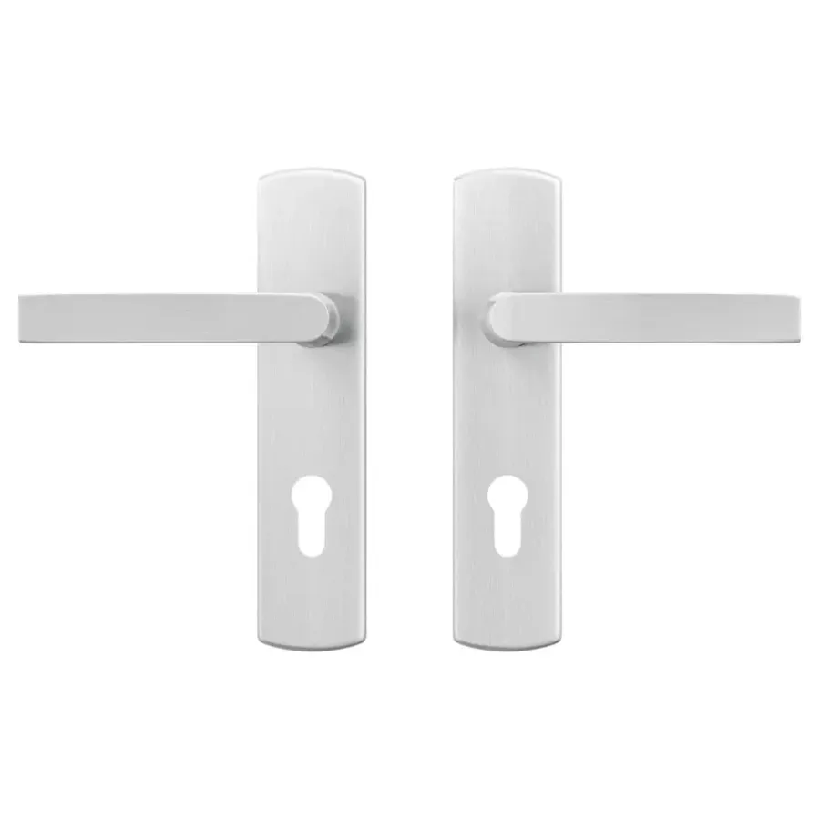 Deurbeslag Binnendeur|Deurbeslag Binnen > AXA deurkrukset Curve Blok aluminium blindschild sleutelgat PC72