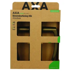 Deurbeslag Binnendeur|Deurklinken > AXA deurkrukset Curve klik blindschild met cilindergat brons