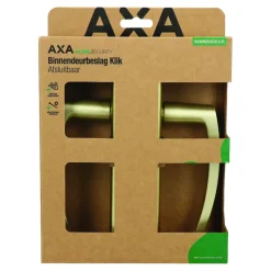 Deurbeslag Binnendeur|Deurklinken > AXA deurkrukset Curve klik blindschild met cilindergat goud