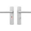 Deurbeslag Binnendeur|Deurklinken > AXA deurkrukset Curve Milan aluminium blindschild zilver wc-/badkamersluiting 63/8