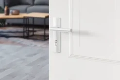 Deurbeslag Binnendeur|Deurklinken > AXA deurkrukset Curve Milan aluminium blindschild sleutelgat PC72