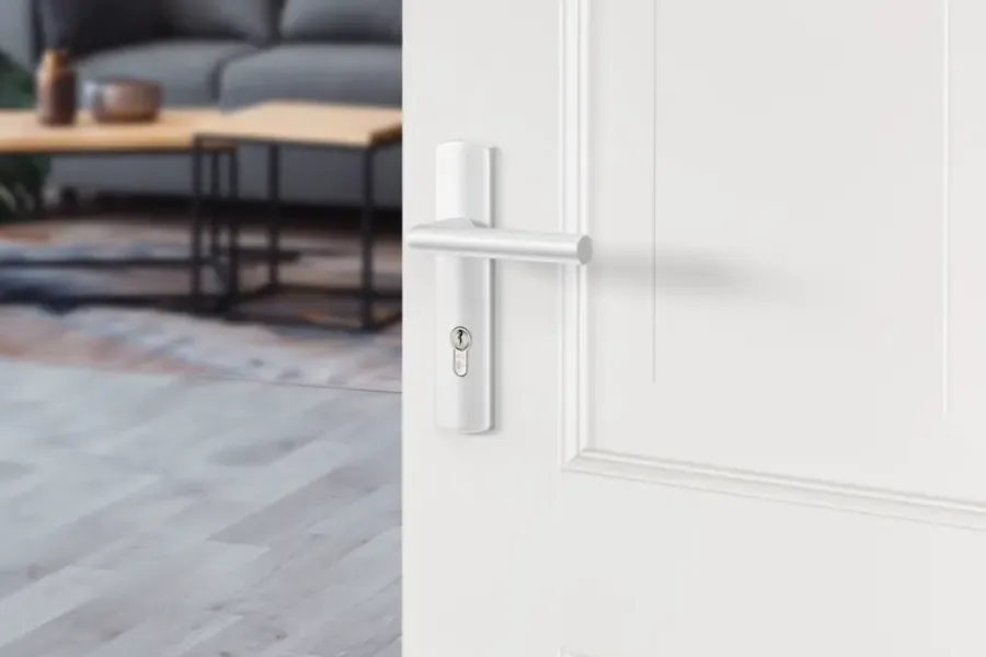 Deurbeslag Binnendeur|Deurklinken > AXA deurkrukset Curve Milan aluminium blindschild sleutelgat PC72