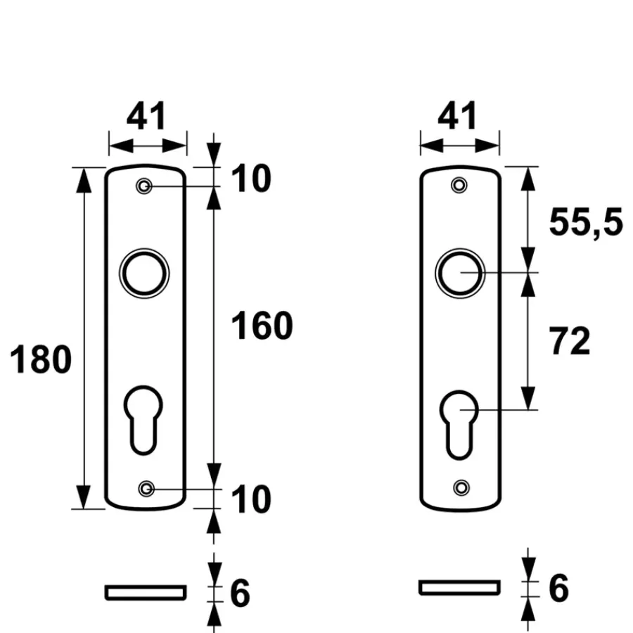 Deurbeslag Binnendeur|Deurbeslag Binnen > AXA langschild binnendeur aluminium kruk/cilinder 72 mm