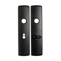 Deurbeslag Binnendeur|Deurbeslag Binnen > AXA Langschild binnendeur voor badkamerslot/wc-slot 72 mm zwart