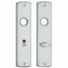 Deurbeslag Binnendeur|Deurbeslag Binnen > AXA langschild toilet aluminium kruk/toilet 63 mm
