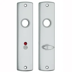 Deurbeslag Binnendeur|Deurbeslag Binnen > AXA langschild toilet aluminium kruk/toilet 63 mm