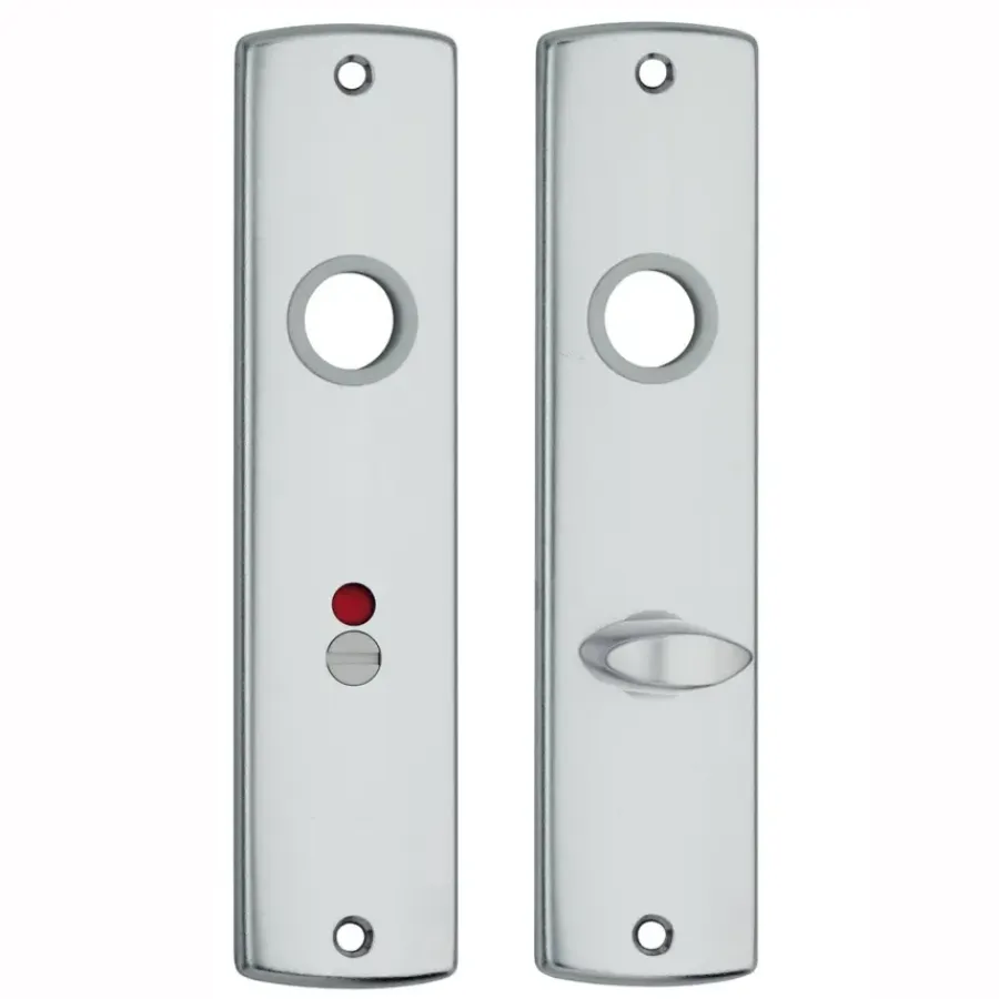 Deurbeslag Binnendeur|Deurbeslag Binnen > AXA langschild toilet aluminium kruk/toilet 63 mm