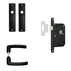 Deursloten|Cilinders > AXA loopslot met beslag zwart