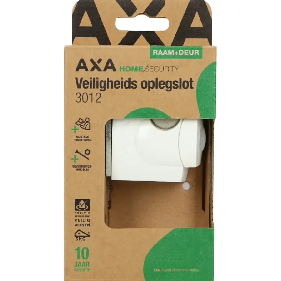 Raambeslag|Raamsluiting > AXA oplegslot SKG 1-ster buitendraaiend wit
