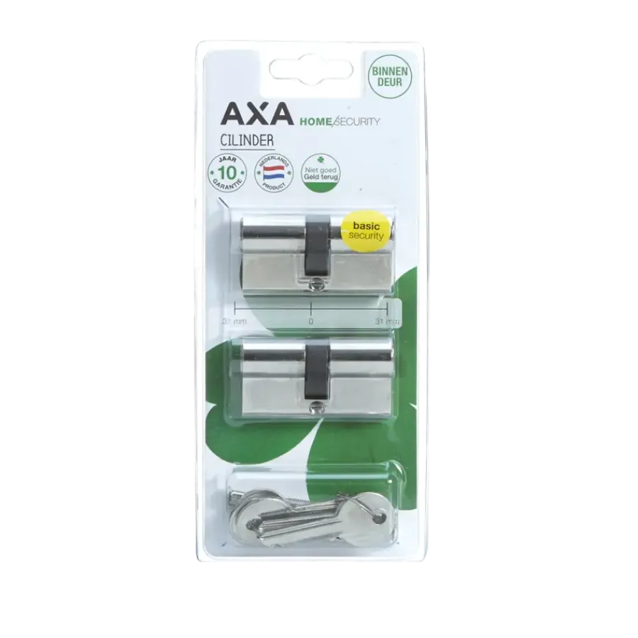 Cilinders|Cilinders > AXA profielcilinder 30-30mm gelijksluitend 2 stuks