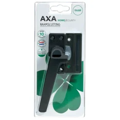 Raambeslag|Raamsluiting > AXA raamsluiting met drukknop links zwart buitendraaiend