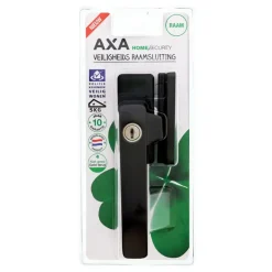 Raambeslag|Raamsluiting > AXA raamsluiting met slot SKG 1-ster links zwart buitendraaiend