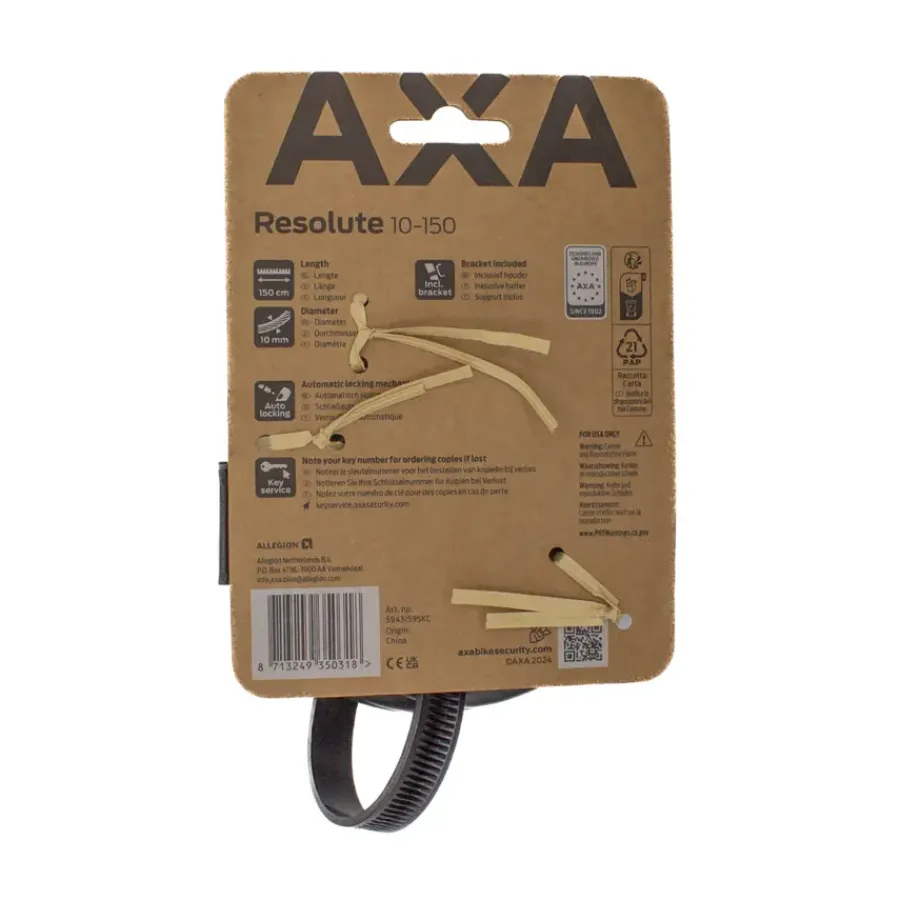 Fietssloten > AXA Resolute 10-150 kabelslot
