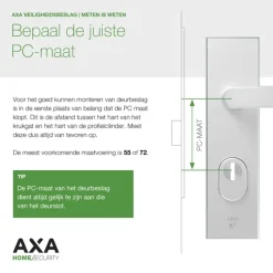 Deurbeslag Buitendeur|Deurklinken > AXA veiligheidsbeslag Edge achterdeur zwart langschild met SKG 3-sterren 72 mm