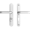 Deurbeslag Buitendeur|Deurklinken > AXA veiligheidsbeslag Oval achterdeur aluminium smal schild met SKG 3-sterren 72 mm