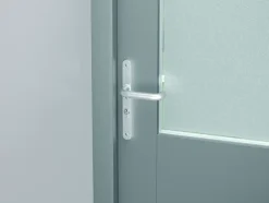 Deurbeslag Buitendeur|Deurklinken > AXA veiligheidsbeslag Oval achterdeur aluminium smal schild met SKG 3-sterren 72 mm