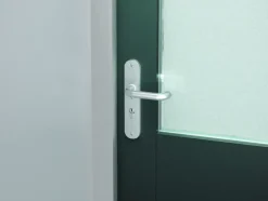 Deurbeslag Buitendeur|Deurklinken > AXA veiligheidsbeslag Oval achterdeur aluminium langschild met SKG 3-sterren 55 mm