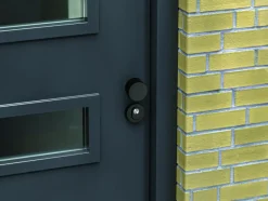 Deurbeslag Buitendeur|Deurklinken > AXA veiligheidsbeslag Oval voordeur zwart rozet met SKG 3-sterren