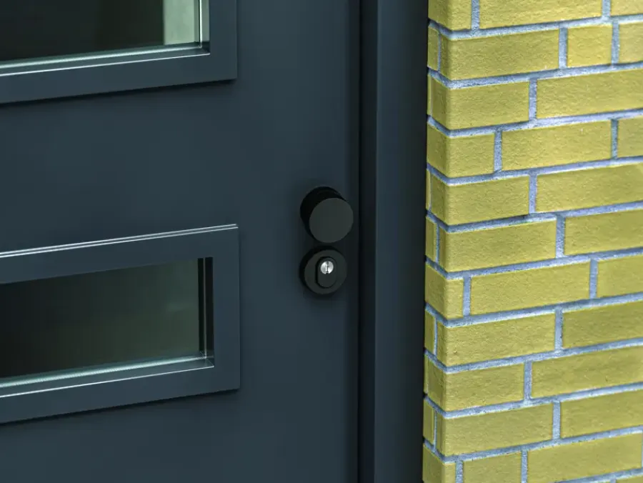Deurbeslag Buitendeur|Deurklinken > AXA veiligheidsbeslag Oval voordeur zwart rozet met SKG 3-sterren