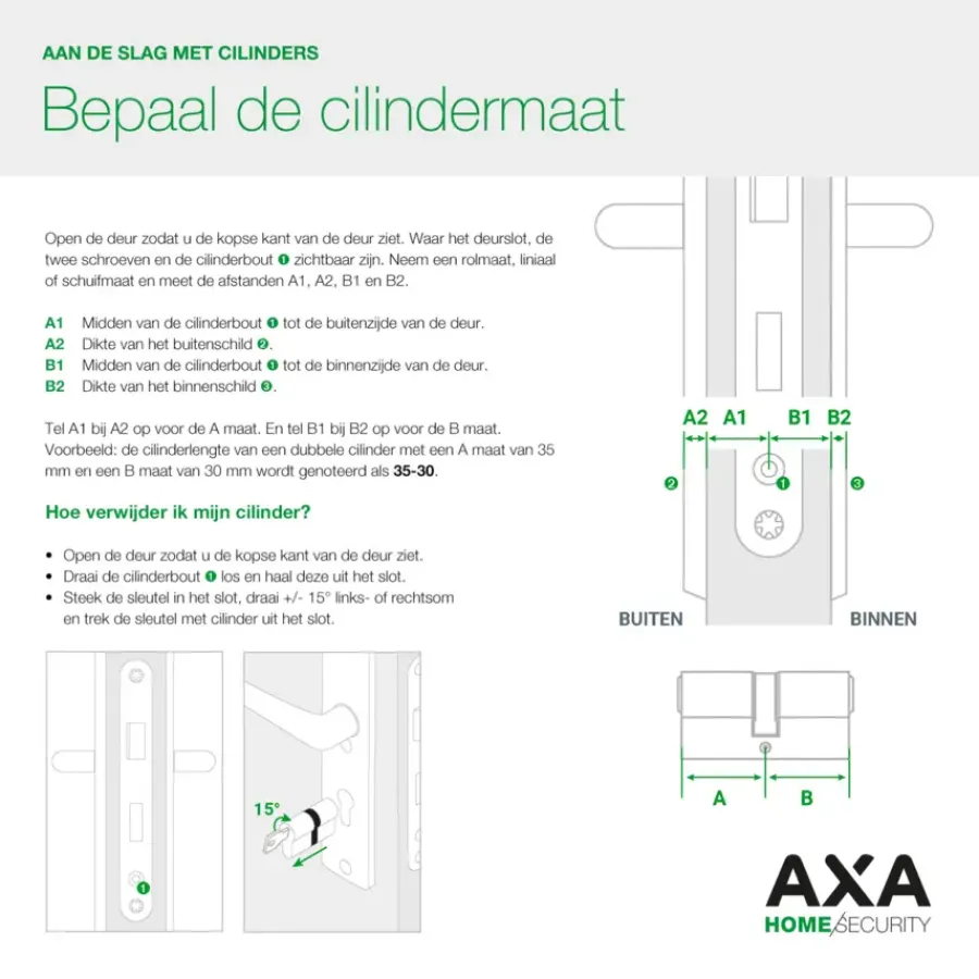 Cilinders|Cilinders > AXA veiligheidscilinder security 30-30mm SKG**
