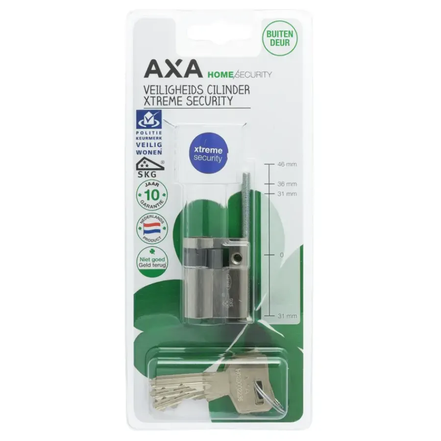 Cilinders|Cilinders > AXA veiligheidscilinder xtreme enkel 30-10mm SKG***