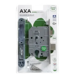 Deursloten|Cilinders > AXA veiligheidsslot 7420 incl sluitkom pc55 rechte voorplaat rvs SKG**