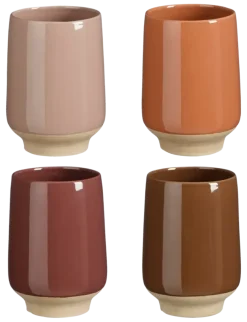 Beker donker paars donker roze donker bruin donker geel - h12xd8cm
