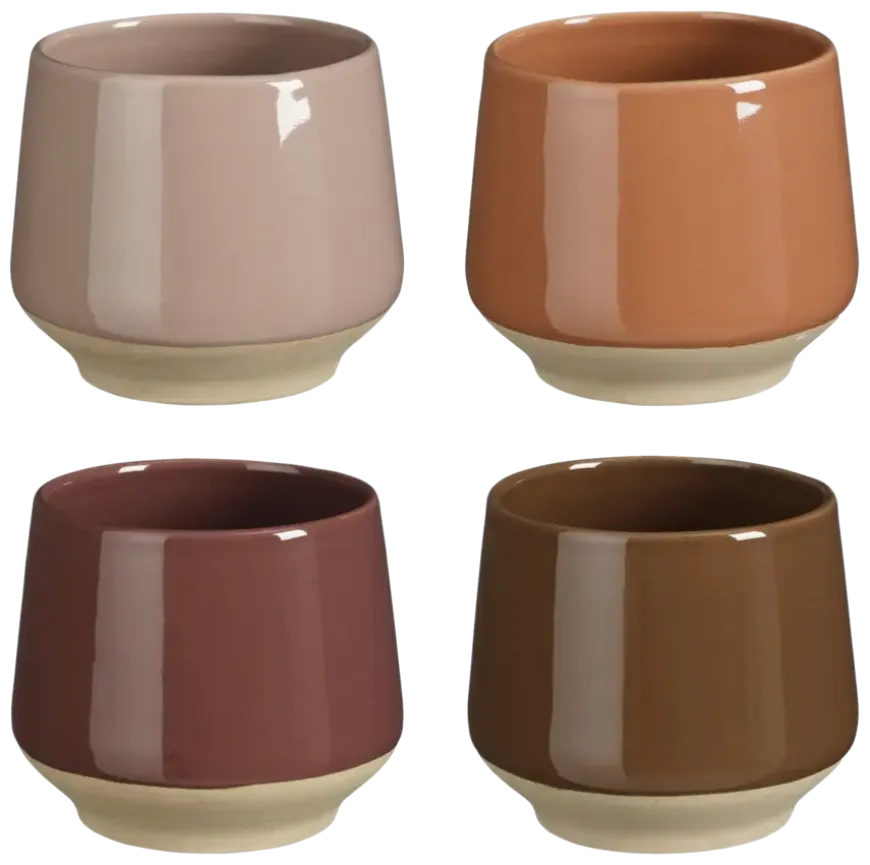 Beker donker rood donker grijs licht roze donker bruin - h7xd7cm