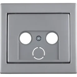 Inbouw Schakelmateriaal|Opbouw Schakelmateriaal > Berker K5 Centraalplaat Radio/TV RVS