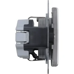 Inbouw Schakelmateriaal|Stopcontacten & Overige Contactdozen > Berker K5 Enkel Stopcontact Geaard RVS
