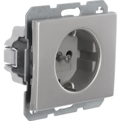 Inbouw Schakelmateriaal|Stopcontacten & Overige Contactdozen > Berker K5 Enkel Stopcontact Geaard RVS