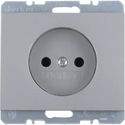Inbouw Schakelmateriaal|Stopcontacten & Overige Contactdozen > Berker K5 Enkel Stopcontact RVS