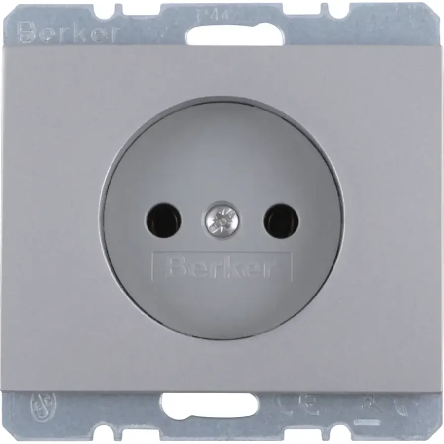 Inbouw Schakelmateriaal|Stopcontacten & Overige Contactdozen > Berker K5 Enkel Stopcontact RVS