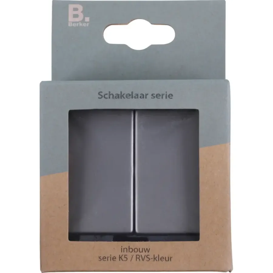 Schakelaars|Stopcontacten & Overige Contactdozen > Berker K5 Serieschakelaar RVS