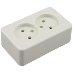 Opbouw Schakelmateriaal|Stopcontacten & Overige Contactdozen > Berker Opbouw Dubbel Stopcontact Wit