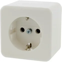Opbouw Schakelmateriaal|Stopcontacten & Overige Contactdozen > Berker Opbouw Enkel Geaard Stopcontact Wit