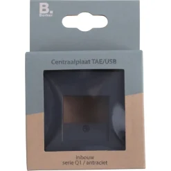 Afdekramen|Inbouw Schakelmateriaal > Berker Q1 Afdekplaat USB Antraciet
