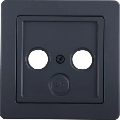 Inbouw Schakelmateriaal|Opbouw Schakelmateriaal > Berker Q1 Centraalplaat Radio/TV Antraciet