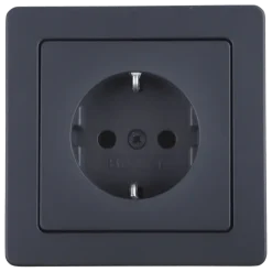 Inbouw Schakelmateriaal|Stopcontacten & Overige Contactdozen > Berker Q1 Enkel Stopcontact Geaard Antraciet