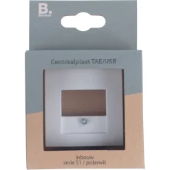 Afdekramen|Inbouw Schakelmateriaal > Berker S1 Afdekplaat USB Wit