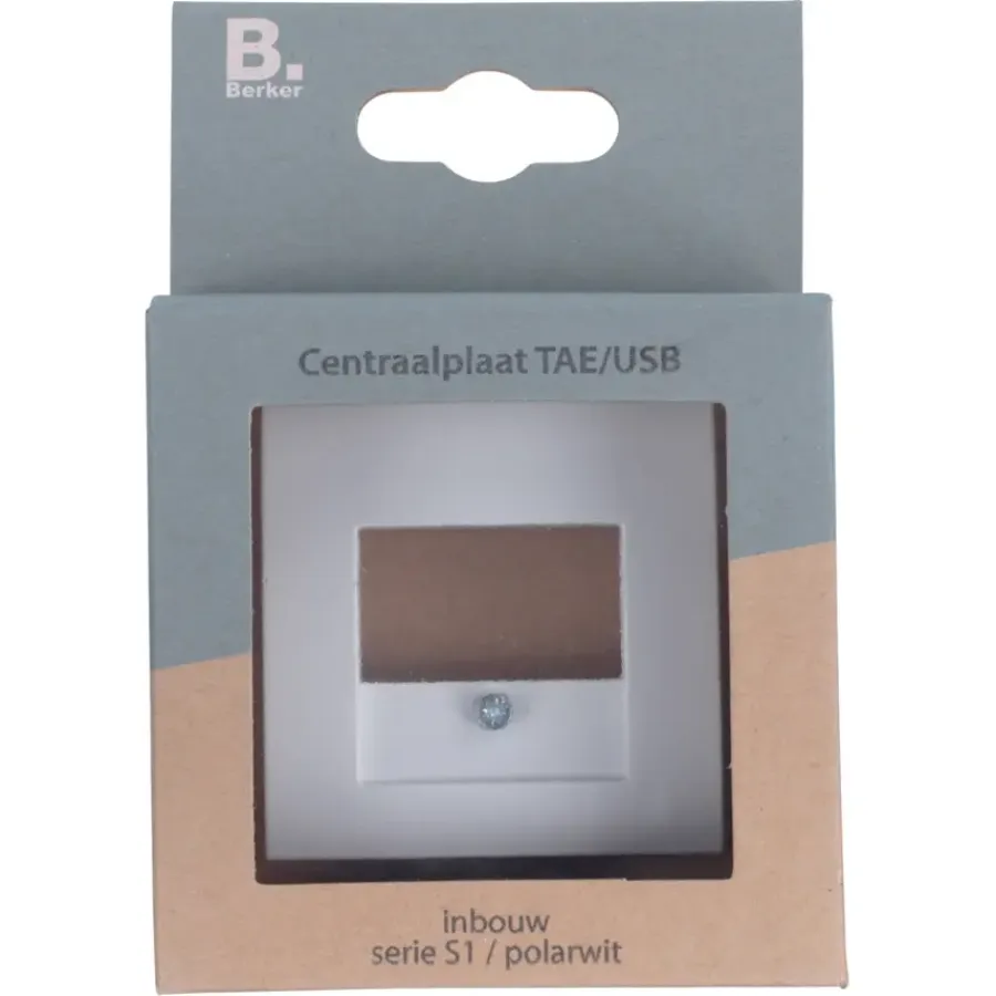 Afdekramen|Inbouw Schakelmateriaal > Berker S1 Afdekplaat USB Wit
