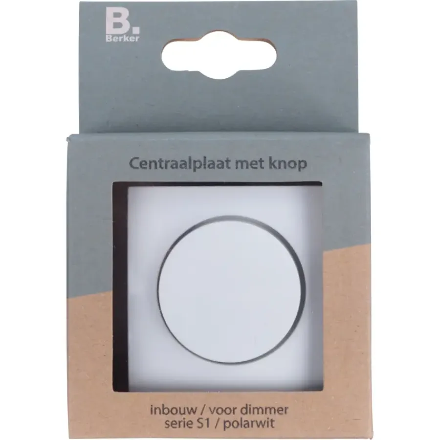 Dimmers|Inbouw Schakelmateriaal > Berker S.1 Centraalplaat met Dimmerknop Wit