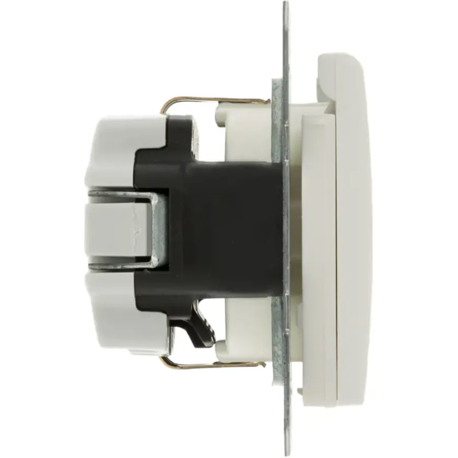 Inbouw Schakelmateriaal|Stopcontacten & Overige Contactdozen > Berker S.1 Enkel Geaard Stopcontact met Klepje Wit
